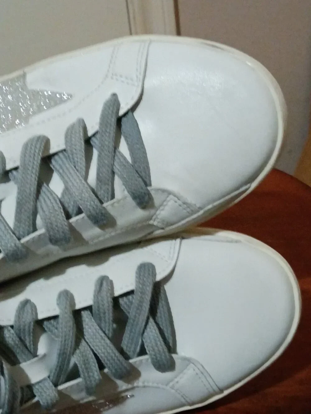 Golden Goose Women's Superstar White Leather Glitter Star Low Top Sneakers 39 - Picture 15 of 15